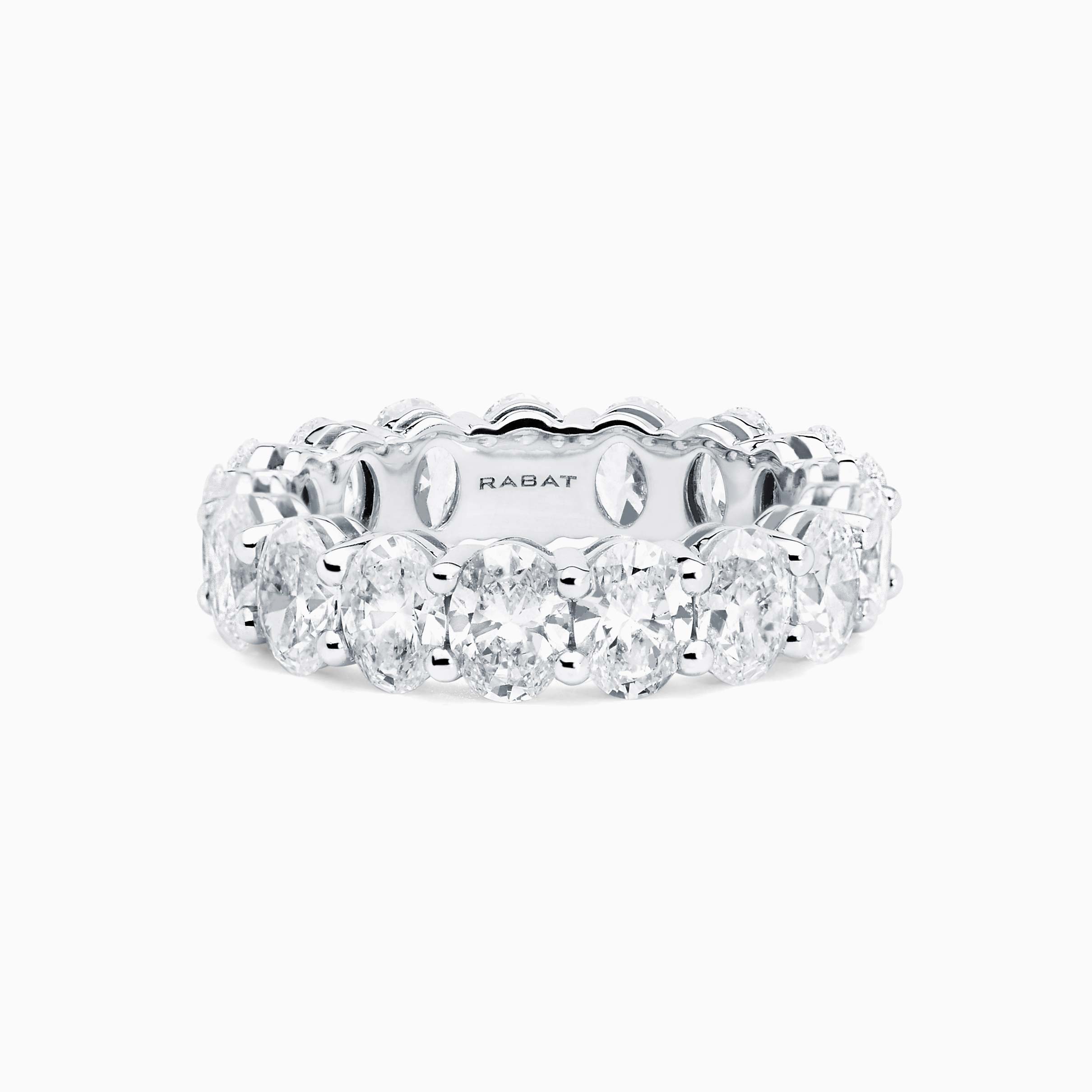 Anillo alianza de oro blanco con diamantes talla oval colección RABAT  DIAMOND RAINBOW|Joyería RABAT|P524800162-13