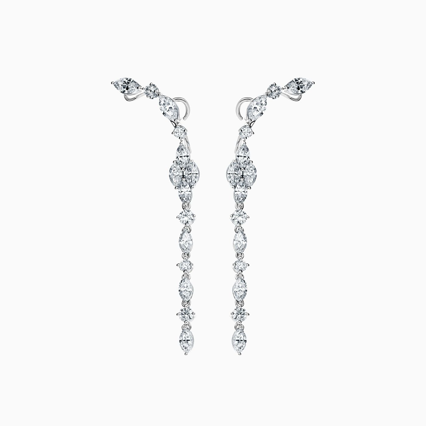 White gold earrings with multi-shaped diamonds RABAT Diamonds| RABAT  Jewellery | P021519982