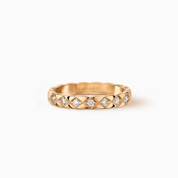 Ring CHANEL Coco Crush Slim beige gold with diamonds