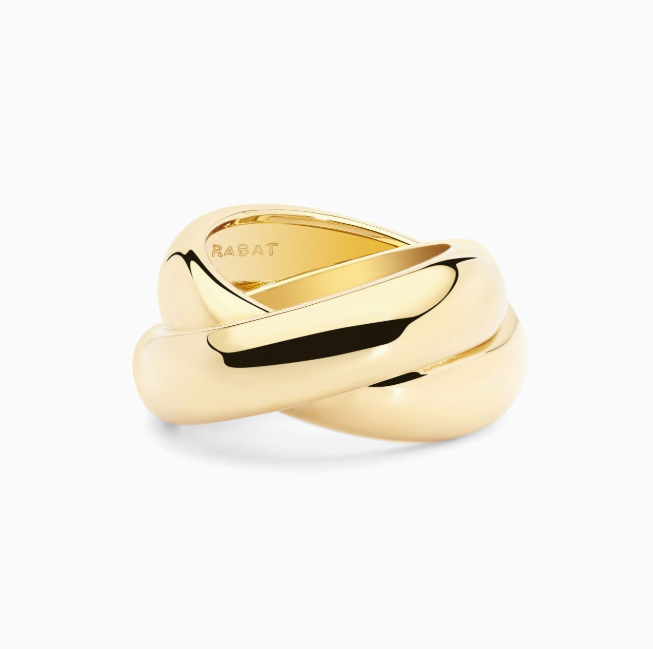 Yellow gold twisted knot ring
