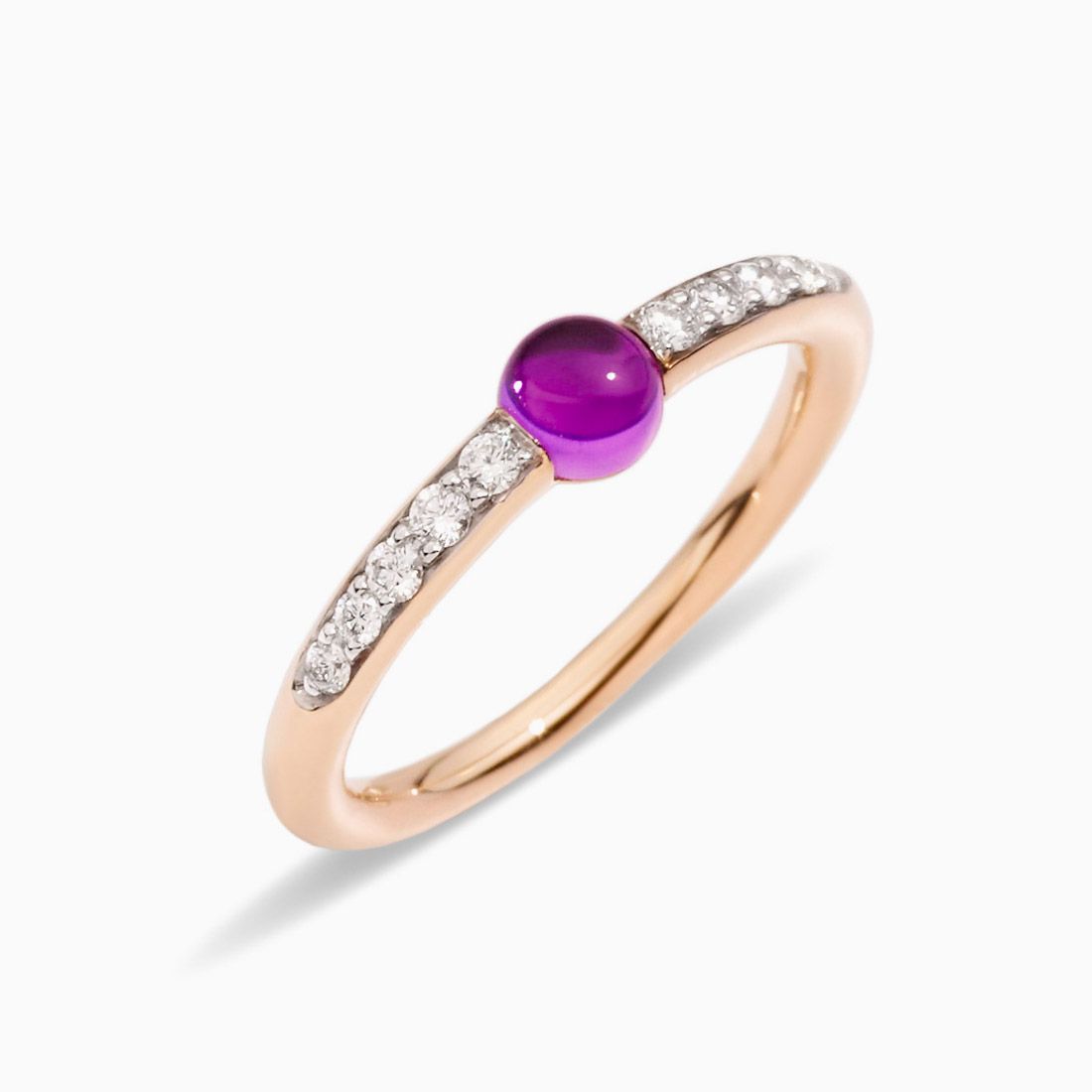 Pomellato Ring with Amethyst and Diamonds 