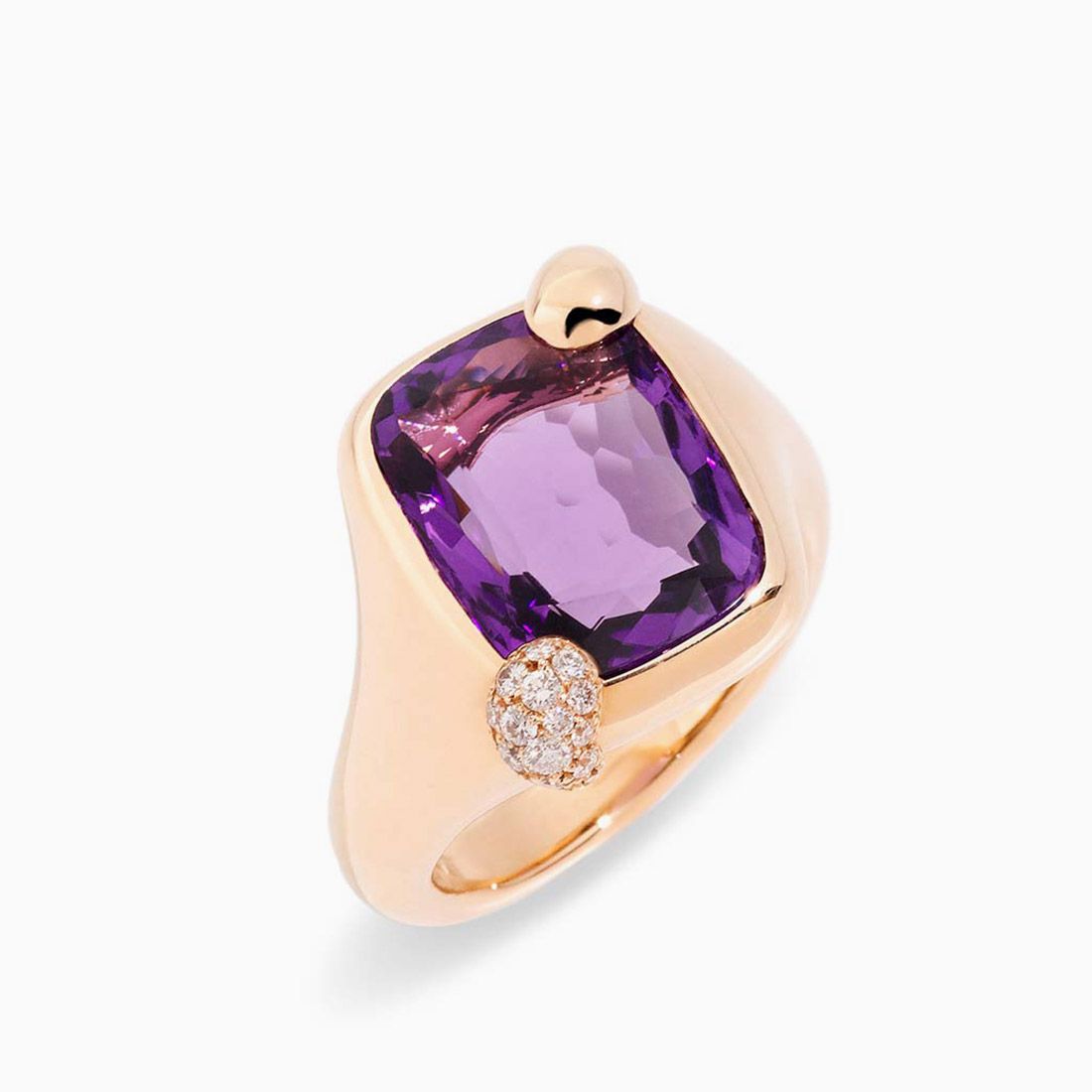 Pomellato Ring with Amethyst and Diamonds 