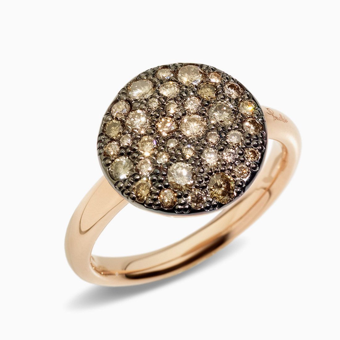 Pomellato Ring with Brown Diamonds 