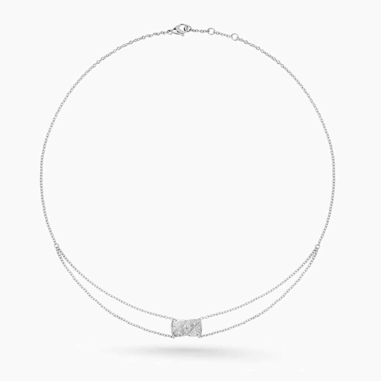 Necklace CHANEL Coco Crush white gold with diamonds