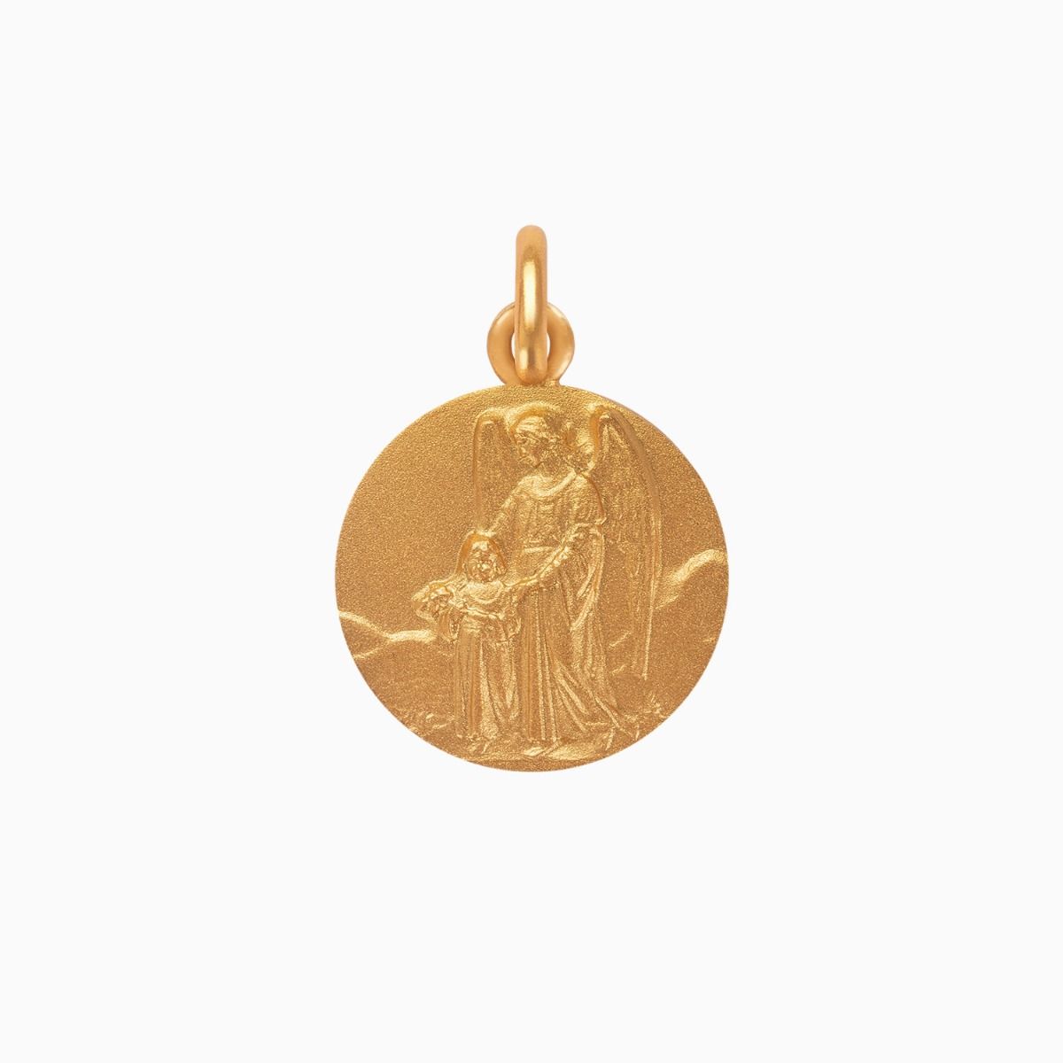 Medalla infantil en oro amarillo "Ángel de la Guarda"