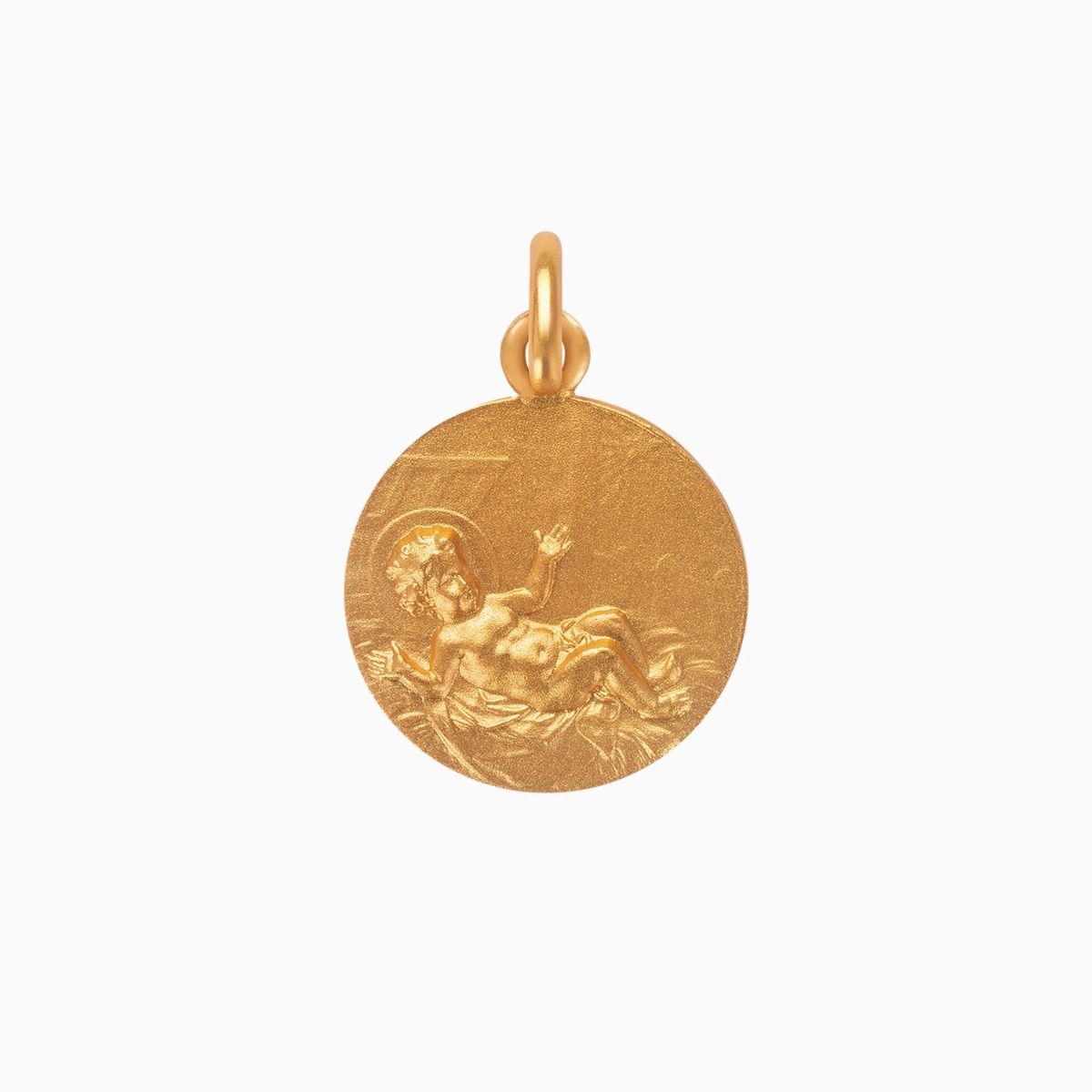 Medalla infantil en oro amarillo "Niño Jesús"