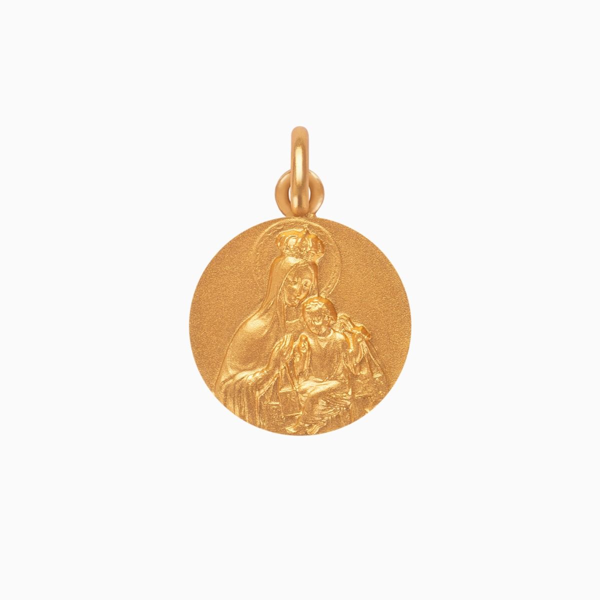Medalla infantil en oro amarillo "Virgen del Carmen"