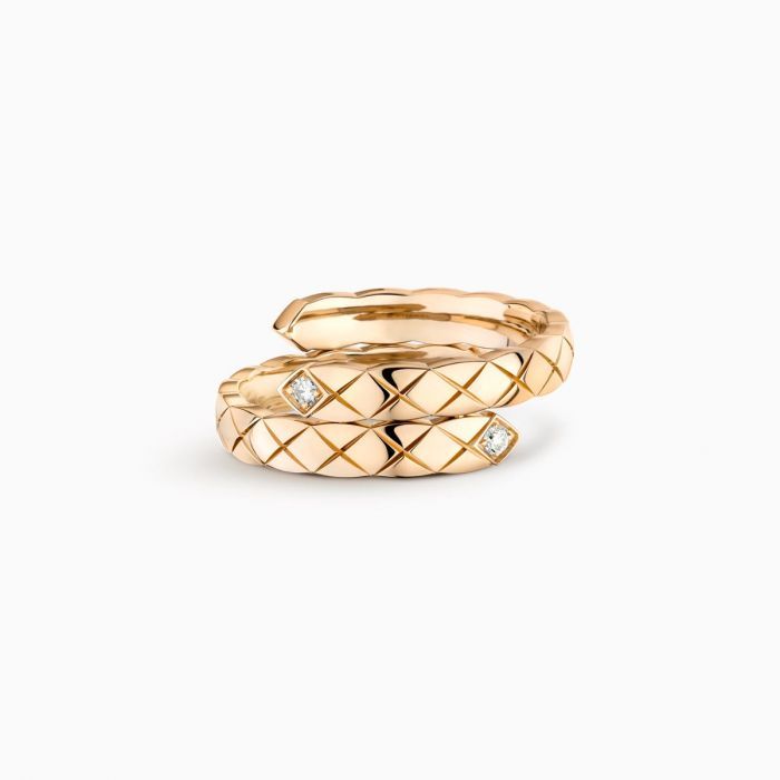 Chanel Coco Crush Toi et Moi ring in beig gold