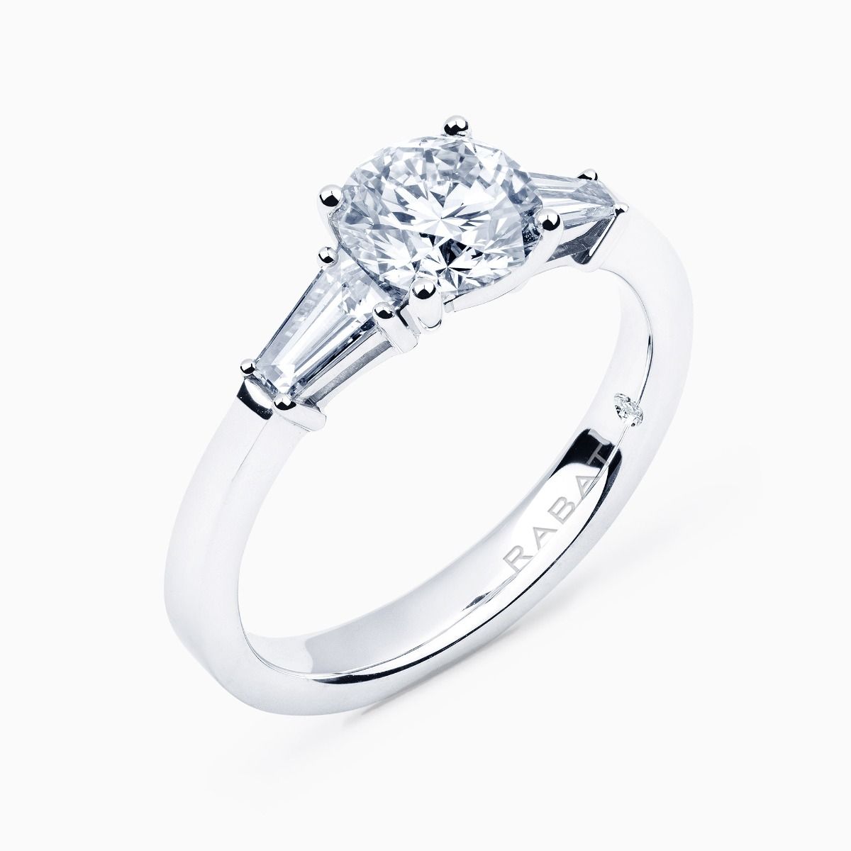 Poetic Engagement Ring with Side Diamonds