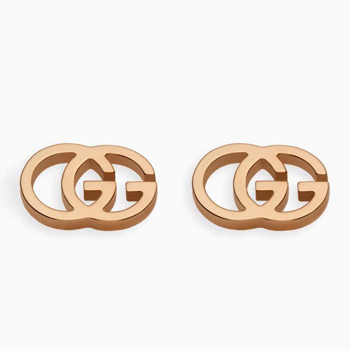 Gucci stud earrings in rose gold