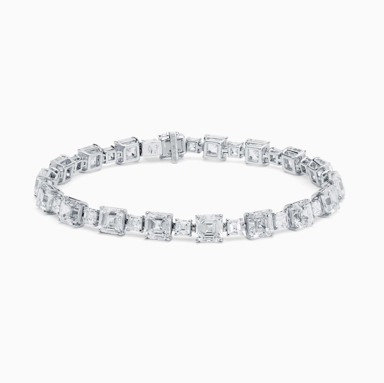 White gold riviere bracelet with diamonds