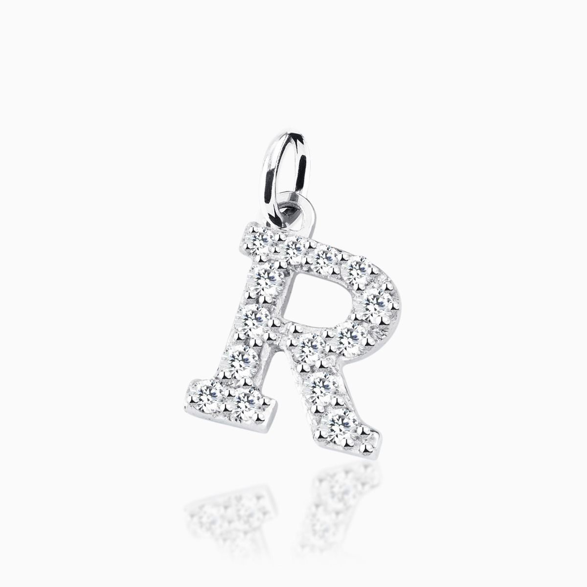 Letter R pave setting