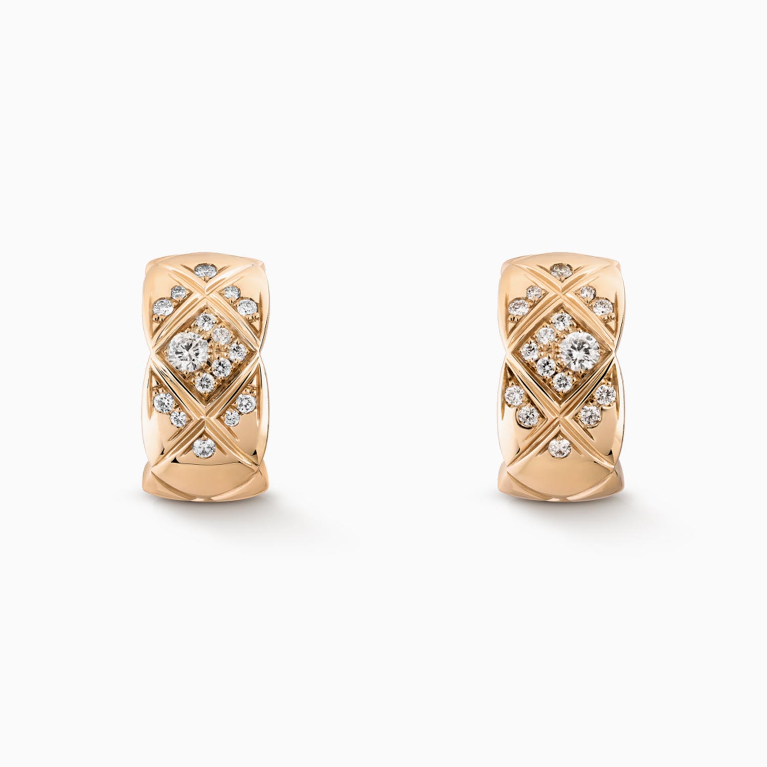 Pendientes Chanel Coco Crush de oro beige con diamantes | Joyería RABAT |  P109900271
